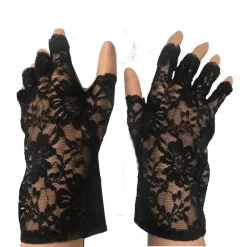 Mitaines Noires Dentelle Authentique -Meilleur Lingerie Magasin mitaines noires dentelle authentique 1