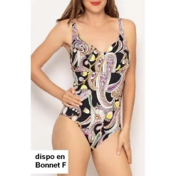 Meilleur Lingerie Magasin 6 Nageur Empreinte Sunset Noir