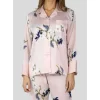 Pyjama HN Satin Rose Fleuris -Meilleur Lingerie Magasin pyjama hn satin rose fleuris