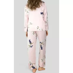 Pyjama HN Satin Rose Fleuris 9 Pyjama HN Satin Rose Fleuris -Meilleur Lingerie Magasin pyjama hn satin rose fleuris 3