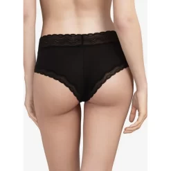 Shorty Chantelle Blanche Dentelle Noire -Meilleur Lingerie Magasin shorty chantelle blanche dentelle noire 1