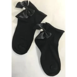 Socquette Chic Perles à Rubans