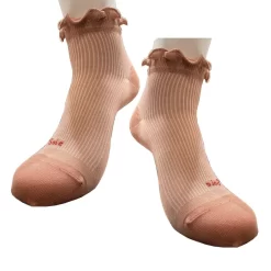 Socquettes Soie Rose Cotes Et Frou Frou Berthe Aux Grands Pieds -Meilleur Lingerie Magasin socquettes soie rose cotes et frou frou berthe aux grands pieds 2