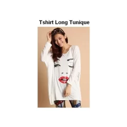 T-shirt Tunique Clin D'oeil Blanc