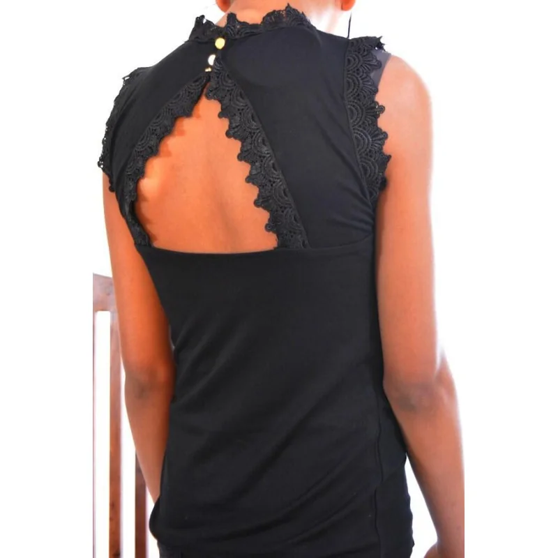 Top Brodé Baroque Noir 4 Top Brodé Baroque Noir – Image 2