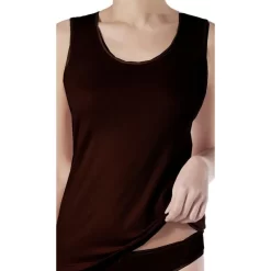 Top Sans Manches Dentelle Naturelle